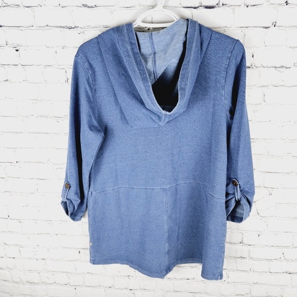 NEON BUDDHA | Timeless 2-button hooded roll sleeve casual jacket - Picture 2 of 10